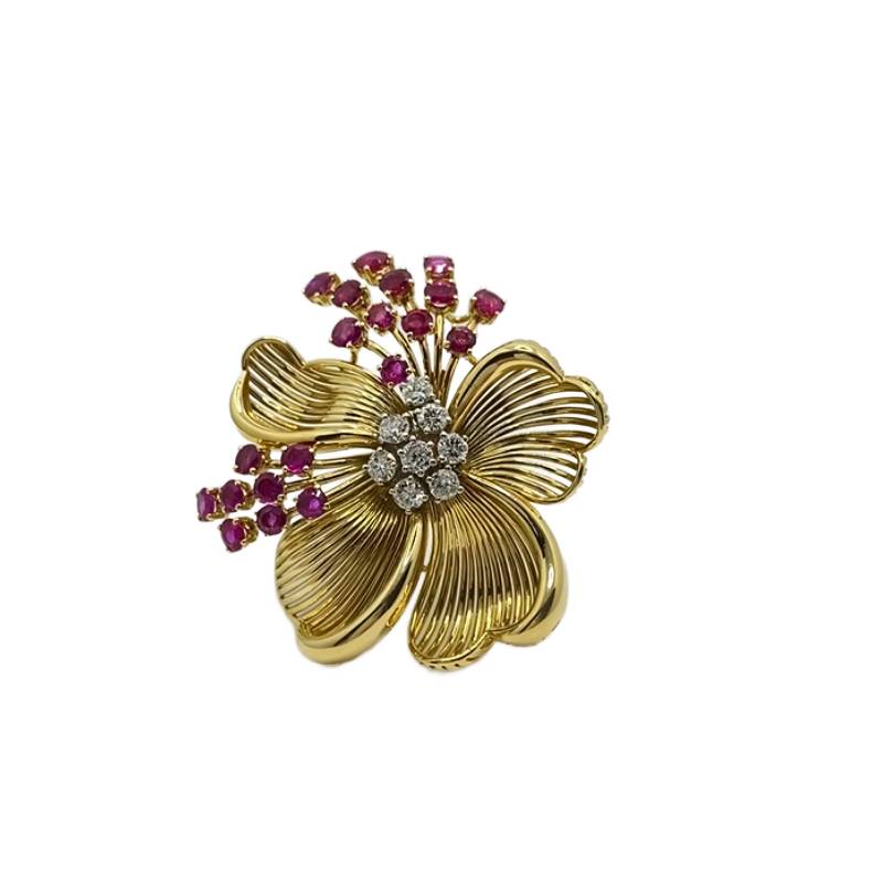 Ruby Flower Ring